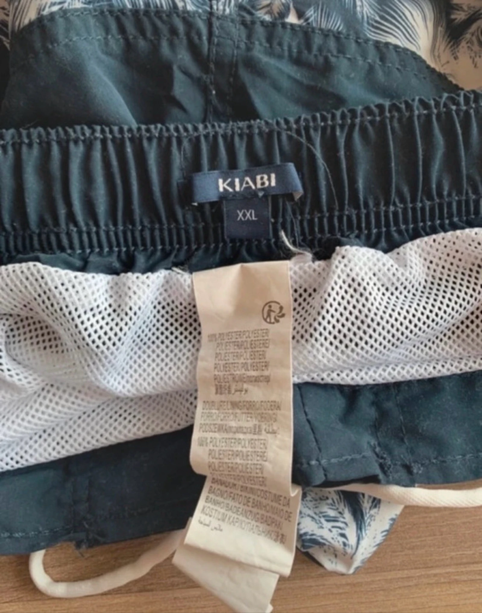 Blue patterned swim shorts for men - Size XXL Kiabi – photo 4